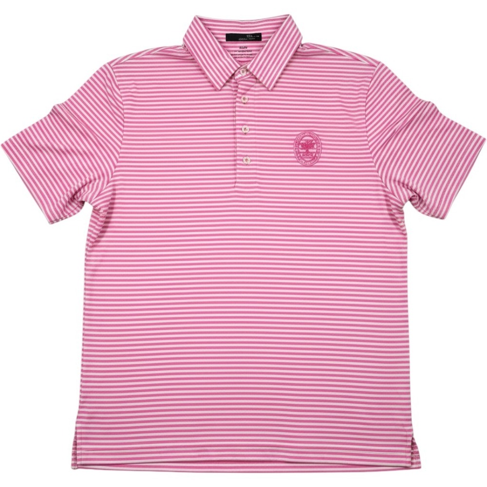 RLX Ralph Lauren Mens XL Pink Striped 2012 PGA Championship Kiawah Golf Polo